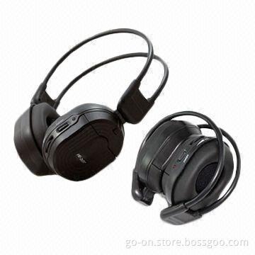 Foldable Design Infrared Wireless Stereo Headphones for Car Audio Systems with Dual-channel